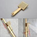 GobekUsa Golden Shower Faucet Set with 8" Rainfall Shower, Wall Mounted Hand Shower