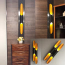 GobekUsa Black Gold Aluminum Tube Wall Sconce for Bedroom Living Room Decor