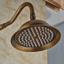 GobekUsa Antique Brass Shower Faucet Set with Handheld Shower- 8" Rainfall Head