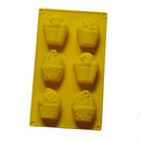 GobekUsa 6-in-1 Silicone Ice Cream Cake Chocolate Mold for Kids Birthday Party