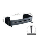 GobekUsa Aluminum Black Corner Basket Cosmetic Rack for Bathroom and Kitchen Storage