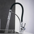 GobekUsa Brushed Nickel Kitchen Sink Faucet LED Light Mixer Tap