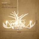 GobekUsa Deer Antler Chandelier: American Retro Resin Horn Lamps for Rustic Home Decor