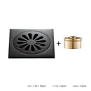 GobekUsa Brass Square Shower Room Floor Drain with Hair Strainer - 10*10cm