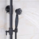 GobekUsa Black Bronze Bathroom Shower Mixer Tap with Long Spout and 8" Rainfall Head