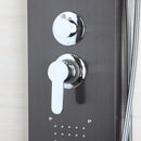 GobekUsa Dark Nickel Shower Panel with Hand shower, Tub Spout, and Massage System