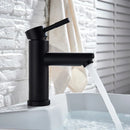 GobekUsa Brushed Gold Solid Brass Bathroom Faucet Single Handle Deck Mounted Tap