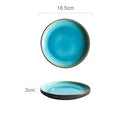 GobekUsa Ice Cracking Glaze Ceramic Tableware Set - Blue Color