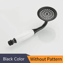 GobekUsa Antique Brass Hand Held Shower with Luxury Ceramics - Round Rainfall Faucet