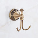 GobekUsa Brass Antique Bath Hardware Set: Towel Rack, Paper Holder, Towel Hanger, Toilet Brush Holder