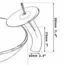 GobekUsa Black Glass Waterfall Bathroom Sink Tap Mixer Faucet