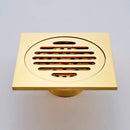 GobekUsa Gold Square Bathroom Shower Drain Strainer 10*10cm