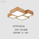 GobekUsa Japanese Solid Wood Ceiling Lamp for Home Living Room Bedroom Study