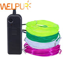 GobekUsa 3V Neon Light EL Wire Rope 1m/3m/5M Glow Strip LED Shoes Clothing Car