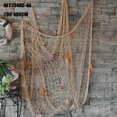 GobekUsa Decorative Fishing Net Wall Hanging - Mediterranean Style Nautical Home Decor