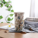 GobekUsa Bird Butterfly Porcelain Vase: British Rural Ceramic Flower Decoration