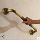 GobekUsa Copper Carved Bathroom Accessories Set: Towel Shelf, Towel Bar, Paper Holder, Cloth Hook