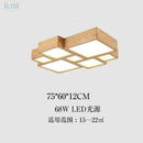 GobekUsa Japanese Solid Wood Ceiling Lamp for Home Living Room Bedroom Study