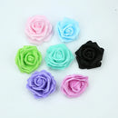 GobekUsa Foam Roses Flower Wall Home Wedding Decoration Bridal Brooch Handmade Artificial Flowers