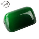 GobekUsa Glass Bankers Lamp Cover | Green/White Cased Replacement Shade L15cm x W9.5cm