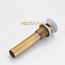 GobekUsa Brass Pop Up Sink Drain - Antique Bathroom Brass Pop-up Drain