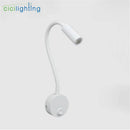 GobekUsa Dimmable LED Wall Sconce Lamp for Bedroom, Living Room, Kids Room - 3W Adjustable Gooseneck Reading Light
