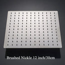 GobekUsa 12-Inch Stainless Steel Square Rainfall Shower Head - Chrome Luxury Bathroom Fixture