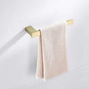 GobekUsa Brushed Gold Stainless Steel Bathroom Accessory Set: TP Holder, Towel Bar, Storage Shelf
