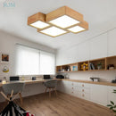 GobekUsa Japanese Solid Wood Ceiling Lamp for Home Living Room Bedroom Study