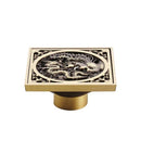 GobekUsa Antique Brass Shower Floor Drain 10cm Square Waste Strainer Cover Grate