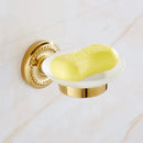 GobekUsa Brass Gold Bathroom Hardware Set: Towel Rack, Paper Holder, Toilet Brush, Hooks, Towel Ring