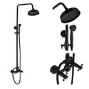 GobekUsa Black Brass Bath Shower Faucet Set with Handshower and Tub Spout