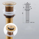 GobekUsa Antique Brass Vessel Sink Drain Strainer, Pop Up Stopper for Lavatory Basin