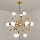 GobekUsa Acrylic Molecule Chandelier Golden Kitchen Restaurant Lighting Sputnik Globe Lamp