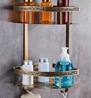 GobekUsa Antique Bronze Carved Bathroom Accessories Set: Towel Rack, Paper Holder, Toilet Brush Holder, Hooks