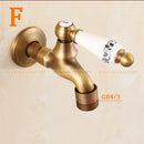 GobekUsa Brass Antique Bibcock Faucet for Garden and Laundry, Cold Water Tap