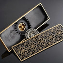 GobekUsa Euro Antique Brass Carved Floor Drain Cover for Bathroom Bath Accessories