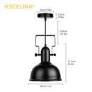 GobekUsa Industrial Pendant Light: Retro Iron Hanging Lamp for Home & Store Decor Lighting