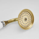 GobekUsa Antique Brass Hand Held Shower with Luxury Ceramics - Round Rainfall Faucet