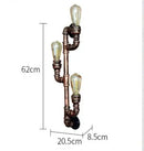 GobekUsa Industrial Iron Pipe Wall Sconce: Loft Decor, Steampunk Lamp for Living Room