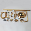 GobekUsa Golden Polished Shower Head with High Pressure Aerator Nozzle