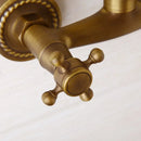 GobekUsa Antique Brass Wall Mounted Shower Faucet Hot Cold Mixer Faucet
