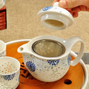 GobekUsa Ceramic Kung Fu Teapot with Dragon Design 350ml - Handmade Porcelain Tea Pot
