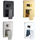 GobekUsa Golden Shower Faucet with Wall Mount for 3-ways Control and Plastic Handshower