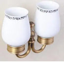 GobekUsa Carved Antique Bronze Brass Bathroom Accessories Set with Solid Bath Hardware