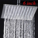 GobekUsa 12-inch Square Rain Shower Head with Ceiling/Wall Mount in Chrome/Gold/Brushed/Black Finish