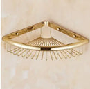 GobekUsa Gold Bathroom Accessories Set: Towel Shelf, Towel Bar, Paper Holder, Cloth Hook