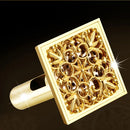 GobekUsa Golden Square Floor Waste Drain 4cm, Luxury Bathroom Shower Grate 10cm * 10cm