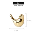 GobekUsa Gold Ceramic Bird Figurines Home Decor - Fashionable Wedding Ornaments