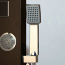 GobekUsa Brushed Nickel Shower Panel with LED Display, Rainfall Head, Jets